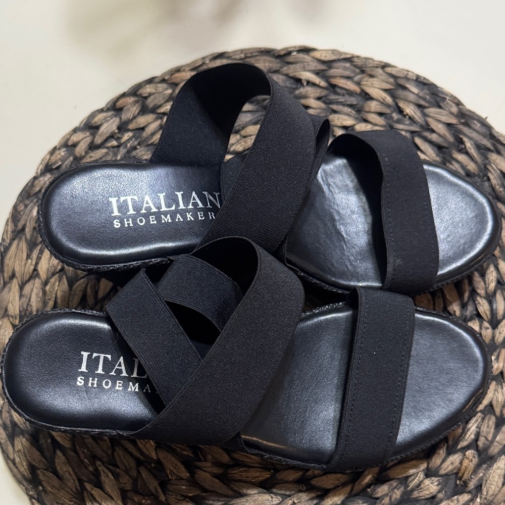 Italian Shoemakers Elegant Black Sandals